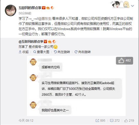 损失2000多万 某公司因侵权使用微软雅黑和盗版PS